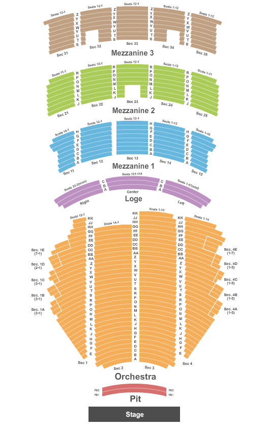 Paramount Theatre Beetlejuice Seating Chart